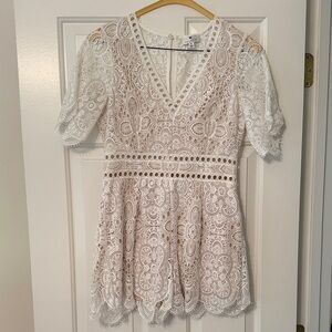 Socialite White Lace Blouse